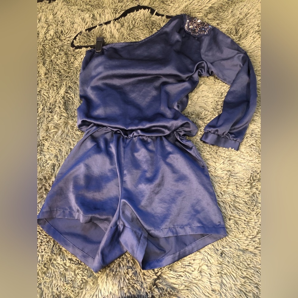 Satin Longsleeve Romper